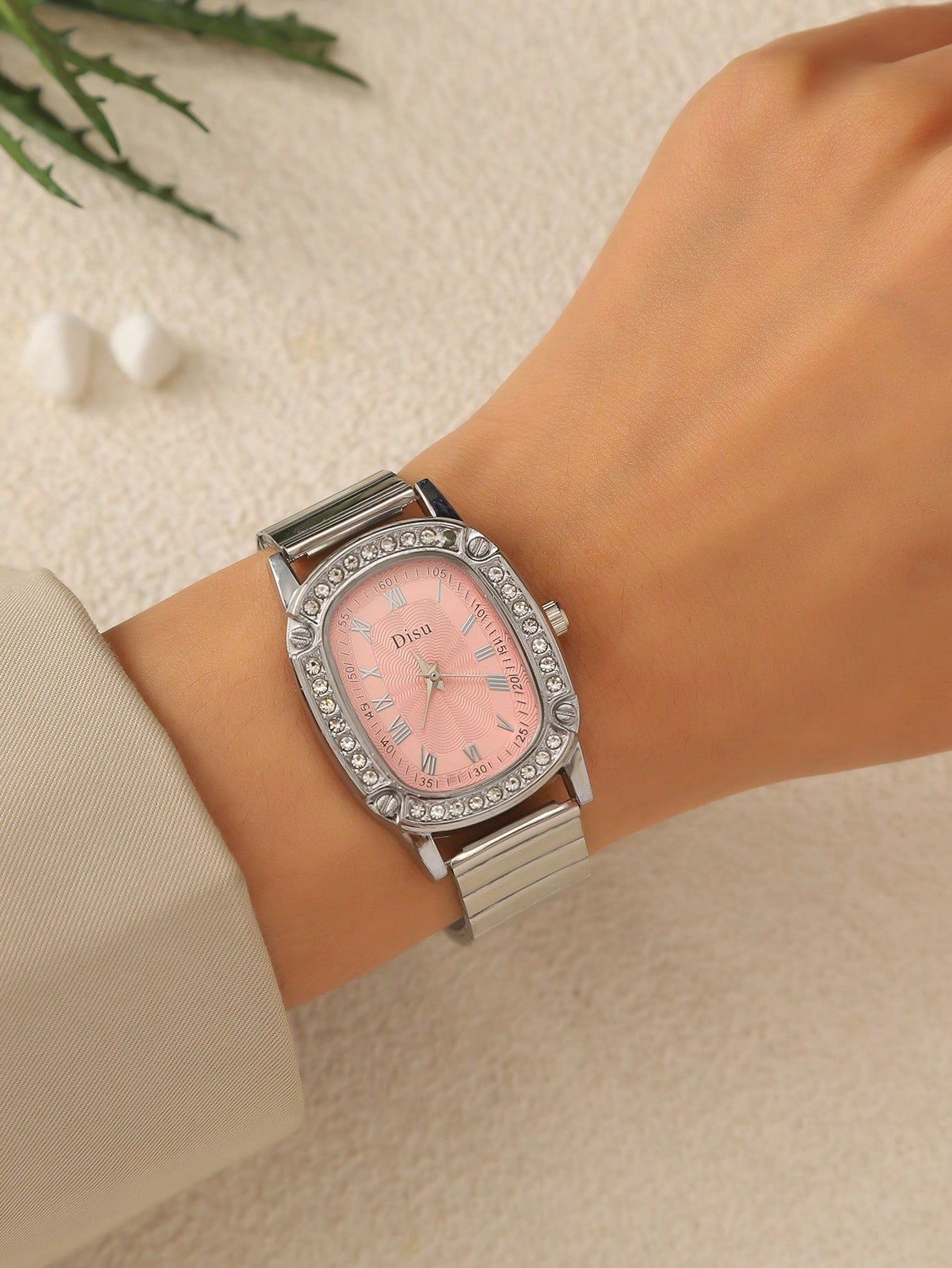 Montre en Acier Inoxydable Argenté – Image 6