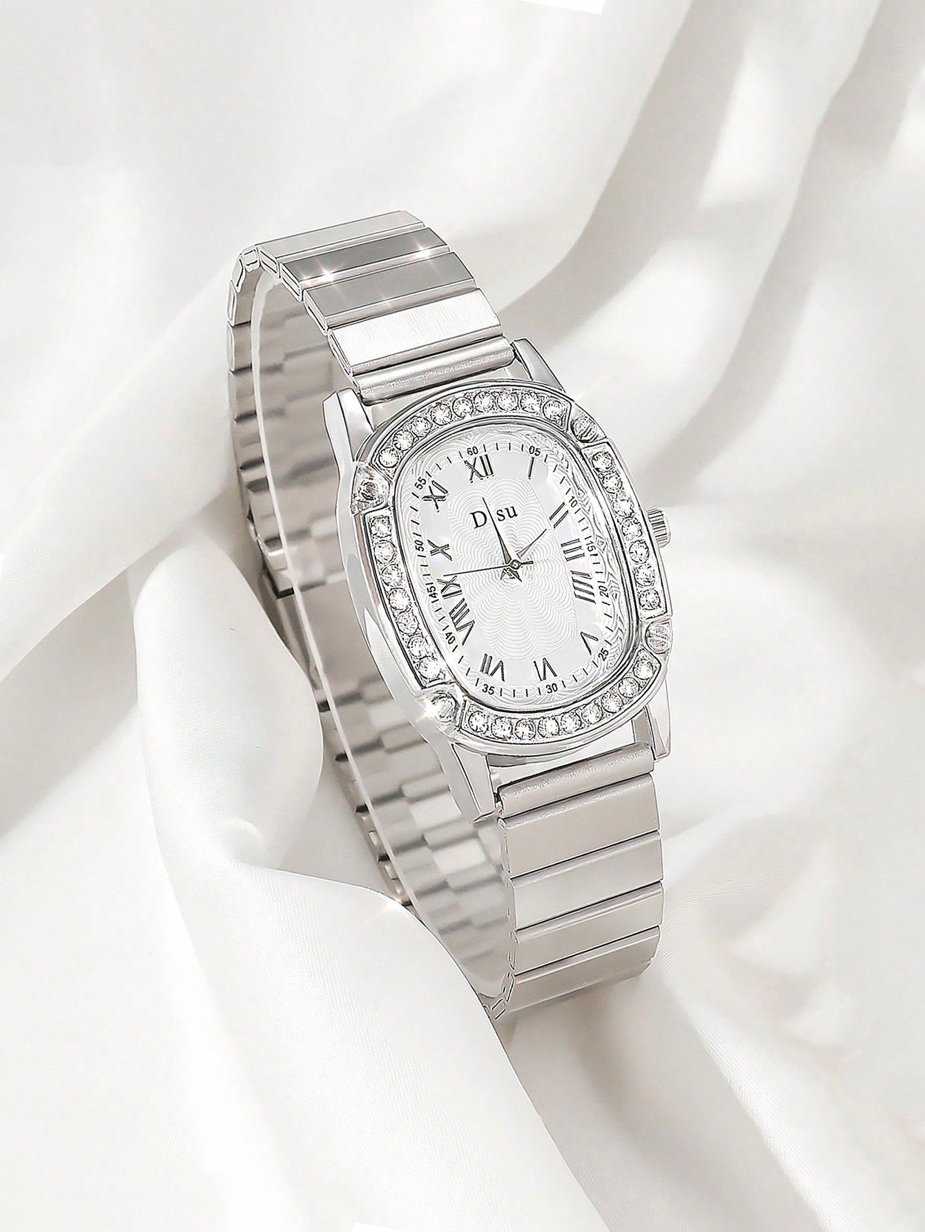 Montre en Acier Inoxydable Argenté – Image 2